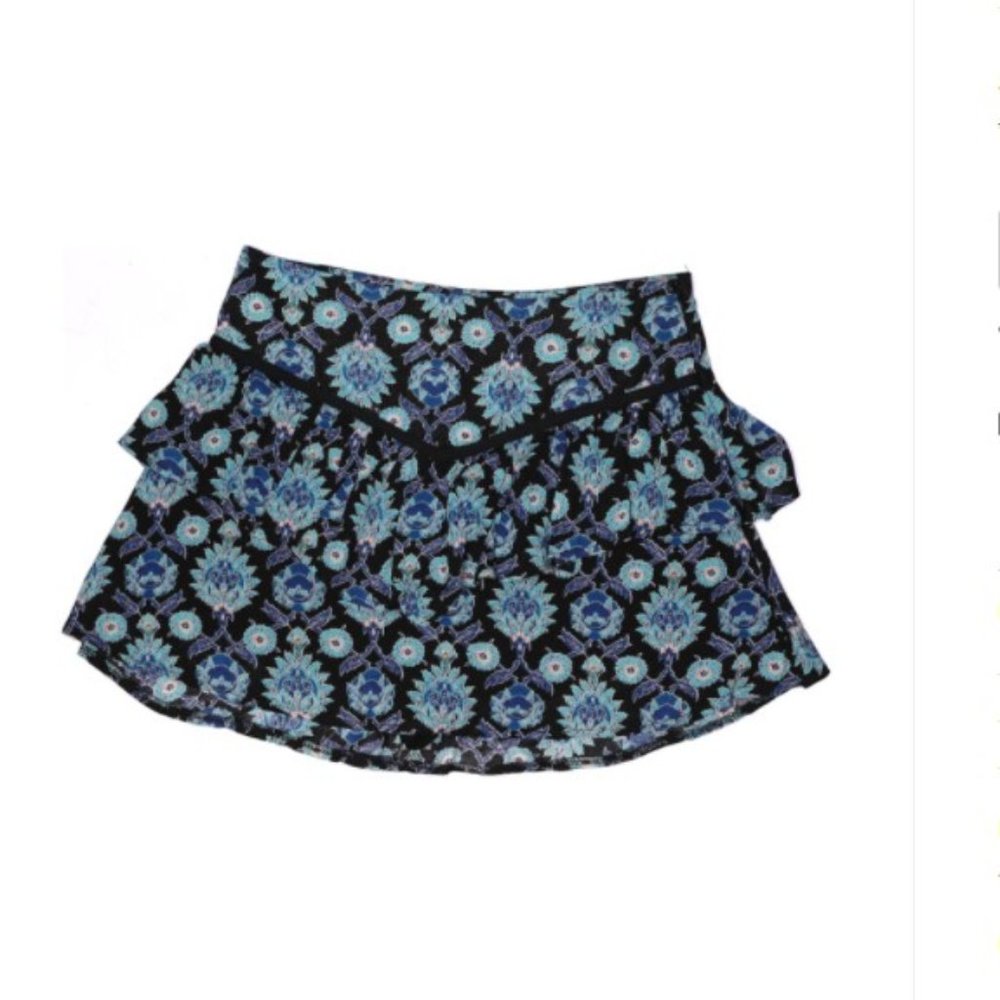 TOBI Mini Skort Skirt  Size S Floral Blue Black